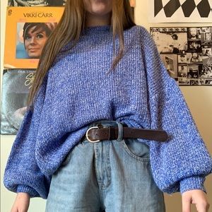 Blue and White Knitted Sweater 🤍💙